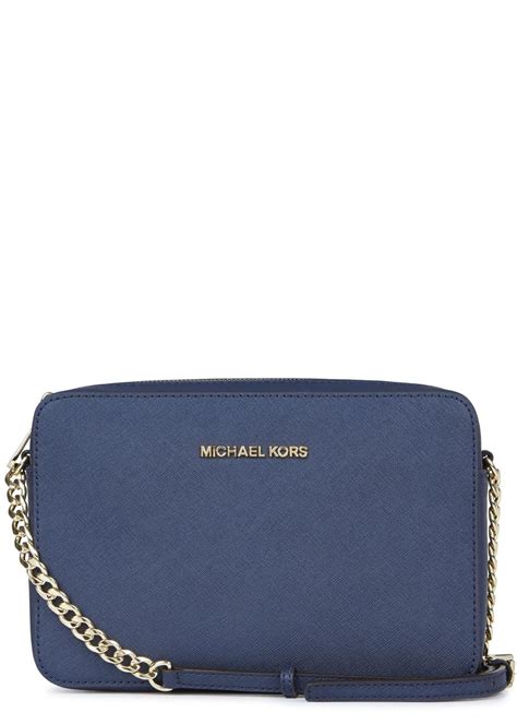 michael kors crossbody blue and silver|Michael Kors navy blue tote.